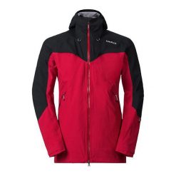 Kurtki outdoor i hardshell: Odlo Kurtka SHARP X Jacket hardshell czarno-czerwona r. L (527372)