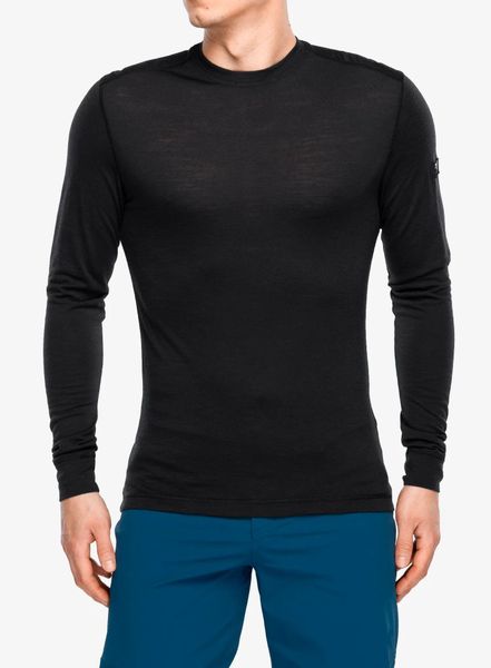 Bluza termoaktywna Super.natural Sierra140 LS. Czarne bielizna termoaktywna super.natural, l, bez wzorów, z dzianiny, bez ramiączek, narciarskie. Za 291.49 zł.