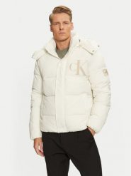 Calvin Klein Jeans Kurtka zimowa J30J326104 Écru Regular Fit. Kurtki Calvin Klein Jeans, na zimę, m, bez wzorów, z jeansu, bez kaptura. Za 499.99 zł.