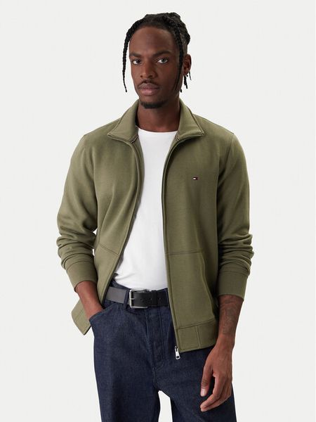 Tommy Hilfiger Bluza Essential MW0MW41759 Zielony Regular Fit. Zielone bluzy Tommy Hilfiger, m, bez wzorów, z bawełny, bez kaptura. Za 449.99 zł.