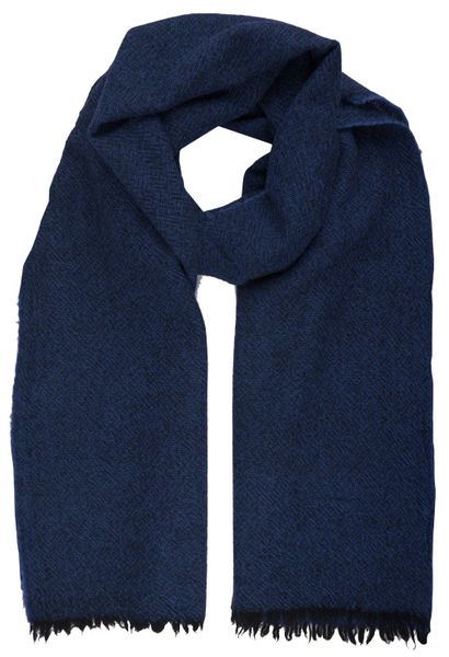 Wełniany Szal Męski - V. Fraas - Melanżowy Granat. Niebieskie szaliki V. Fraas, bez wzorów, z materiału. Za 129.00 zł.