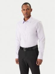 Calvin Klein Koszula LV04LB145G Różowy Slim Fit. Czerwone koszule CALVIN KLEIN, l, bez wzorów, z bawełny, bez kołnierzyka, bez ramiączek. Za 329.99 zł.