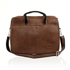 Męska torba na ramię, torba na laptop SOLIER S13 jasnobrązowa. Brązowe torby na laptopa Solier. Za 159.00 zł.