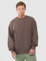 4F Bluza dresowa oversize nierozpinana bez kaptura męska - brązowa S. Brązowe bluzy 4F, m, bez wzorów, z bawełny, bez kaptura. W wyprzedaży za 89.99 zł.