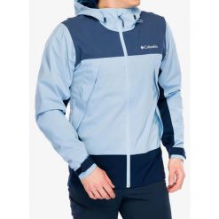 Kurtka przeciwdeszczowa męska Columbia Boulder Falls Jacket. Niebieskie kurtki Columbia, m, bez wzorów, bez kaptura. Za 539.99 zł.