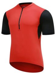 Protective Koszulka kolarska "Move" w kolorze czerwono-czarnym rozmiar: M. Czerwone t-shirty sportowe Protective, bez wzorów, bez ramiączek, rowerowe. Za 62.90 zł.