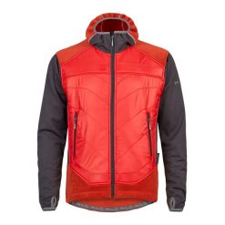 Kurtka polarowa hybrydowa wspinaczkowa męska Milo Deve. Brązowe kurtki Milo, l, bez wzorów, z polaru, bez kaptura. Za 499.00 zł.