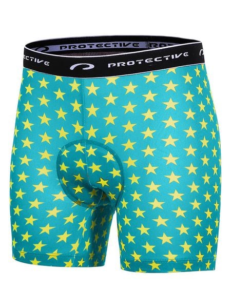 Protective Bokserki kolarskie "Sweet Jane" w kolorze turkusowo-żółtym rozmiar: 38. Niebieskie bokserki Protective, bez wzorów, z materiału. Za 52.42 zł.