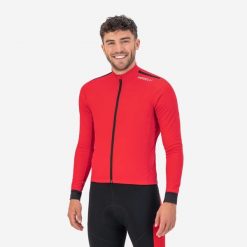 Koszulka rowerowa męska Rogelli Core z długim rękawem. Czerwone bluzy Rogelli, m, bez wzorów, bez kaptura. Za 259.00 zł.