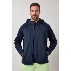 Męska Bluza dresowa FLEXNAMIC® fitness softshell kaptur bis do rozm. 7 XL. Niebieskie bluzy JAY-PI, m, bez wzorów, z dresówki, bez kaptura. Za 349.99 zł.