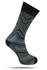 Ciepłe Wełniane Skarpetki Zimowe - Czarne ze Wzorem. Czarne skarpety His Story, bez wzorów, z elastanu. Za 39.99 zł.