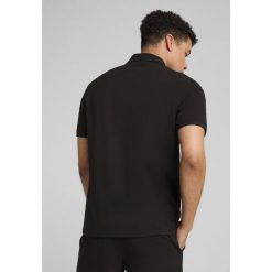 Męska koszulka polo Essentials z logo No. 1 z piki PUMA Black. Czarne koszulki polo Puma, l, bez wzorów, prążkowane, bez kołnierzyka, bez ramiączek. Za 149.00 zł.