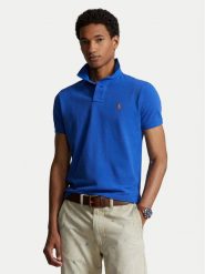 Polo Ralph Lauren Polo 710782592011 Niebieski Custom Slim Fit. Niebieskie koszulki polo Polo Ralph Lauren, m, bez wzorów, z bawełny, bez kołnierzyka, bez ramiączek. Za 529.99 zł.