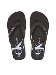 Calvin Klein Jeans Japonki Beach Sandal Monogram Tpu YM0YM00838 Czarny. Czarne japonki Calvin Klein Jeans, bez wzorów, z jeansu. Za 169.99 zł.