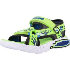 Sandały SKECHERS 402161L Zielony. Zielone sandały Skechers, z materiału, bez zapięcia. Za 290.00 zł.