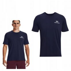 Męski T-Shirt Sportowy Under Armour 410 Rush Energy. Niebieskie t-shirty sportowe Under Armour, bez wzorów, bez ramiączek, do biegania. Za 219.99 zł.