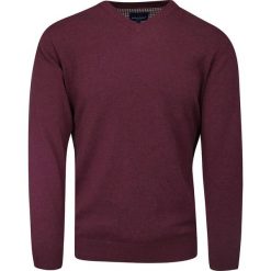 Sweter Burgundowy, Bordowy Melanżowy w Serek (V-neck), Klasyczny, Męski, Elegancki -Adriano Guinari. Czerwone swetry rozpinane Adriano Guinari, m, bez wzorów, z bawełny, bez kołnierzyka, bez ramiączek. Za 159.00 zł.