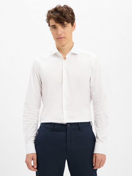 JOOP! koszula biznesowa - Pares Mężczyźni Slim Fit Bawełna biały, 38. Białe koszule JOOP!, m, bez wzorów, z bawełny, bez kołnierzyka, bez ramiączek. Za 459.95 zł.