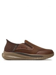 Skechers Półbuty Slade 205237 Brązowy. Brązowe eleganckie półbuty Skechers, bez wzorów, ze skóry, bez obcasa, bez zapięcia. Za 349.99 zł.