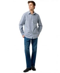 MESKA KOSZULA WRANGLER 1 PKT SHIRT CERULEAN 112371552. Koszule Wrangler, m, bez wzorów, bez kołnierzyka, bez ramiączek. Za 169.99 zł.