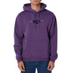 Bluza sportowa męska Volcom Gothstone. Fioletowe bluzy bez kaptura Volcom, m, bez wzorów, z bawełny, bez kaptura. W wyprzedaży za 313.65 zł.