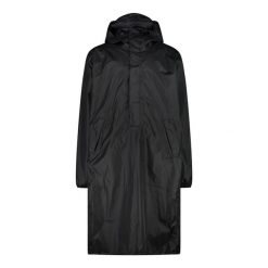 Poncho z przesuwaną kapturem CMP. Czarne kurtki przeciwdeszczowe CMP, m, bez wzorów. Za 239.50 zł.