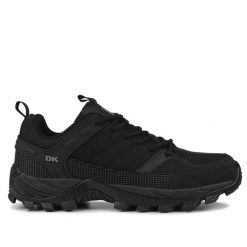 Buty sportowe trekkingowe męskie DK CANDAR. Czarne trekkingi DK, bez wzorów, bez zapięcia. W wyprzedaży za 149.00 zł.