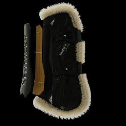 Wegańskie getry z owczej skóry na nogawkach Kentucky Bamboo Elastic. Czarne legginsy długie sportowe KENTUCKY HORSEWEAR, m, bez wzorów, ze skóry, do jazdy konnej. Za 786.00 zł.