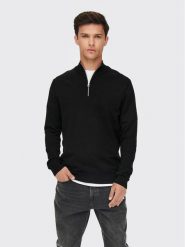 Only & Sons Sweter Wyler 22021264 Czarny Regular Fit. Czarne swetry rozpinane Only & Sons, m, bez wzorów, z wiskozy, bez kołnierzyka, bez ramiączek. Za 99.99 zł.