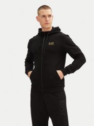EA7 Emporio Armani Bluza 7M000568 AF13512 MC004 Czarny Regular Fit. Czarne bluzy EA7 Emporio Armani, m, bez wzorów, z bawełny, bez kaptura. Za 309.99 zł.