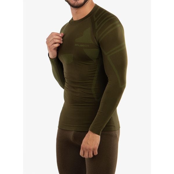 Bluza termoaktywna męska Brubeck Ranger Protect. Zielone bielizna termoaktywna Brubeck, m, bez wzorów, bez ramiączek. Za 130.99 zł.