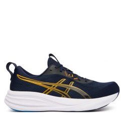 Buty do biegania Asics. Niebieskie buty do biegania ASICS, bez wzorów, bez zapięcia, do biegania. Za 489.99 zł.