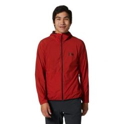 Kurtka z kapturem Mountain Hardwear Kor Airshell. Czerwone kurtki MOUNTAIN HARDWEAR, xl, bez wzorów, z polaru, z kapturem. Za 847.50 zł.