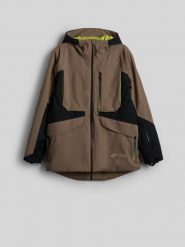 4F Kurtka snowboardowa membrana 15000 męska - brązowa XL. Brązowe kurtki 4F, m, bez wzorów, z meshu, snowboardowy. Za 799.99 zł.