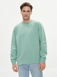 Lee Bluza Plain 112349100 Zielony Regular Fit. Zielone bluzy Lee, m, bez wzorów, z bawełny, bez kaptura. Za 159.99 zł.