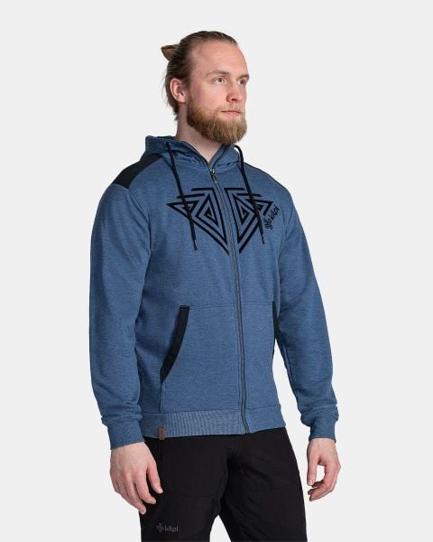 Męska bluza Kilpi ADELAN-M. Niebieskie bluzy z kapturem Kilpi, m, bez wzorów, z bawełny, z kapturem. Za 189.67 zł.