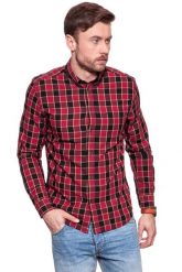 KOSZULA WRANGLER LS 1PKT BUTTON DOWN SALSA RED W5874NQWN 112129576. Czerwone koszule Wrangler, m, bez wzorów, z materiału, bez kołnierzyka, bez ramiączek. W wyprzedaży za 79.99 zł.