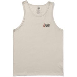 Tank top Salty Crew Stakeout. Białe bezrękawniki SALTY CREW, bez wzorów, bez kołnierzyka, bez ramiączek. Za 192.00 zł.