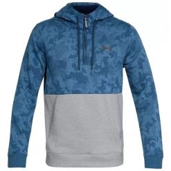 Bluza męska Under Armour Threadborne 1/2 Fitted ZIP 409. Niebieskie bluzy Under Armour, m, bez wzorów, bez kaptura. Za 269.00 zł.