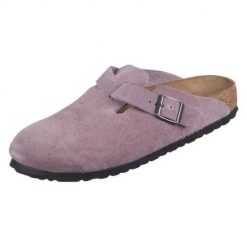 Klapki unisex Birkenstock Boston Faded. Niebieskie klapki Birkenstock, z materiału. Za 911.00 zł.