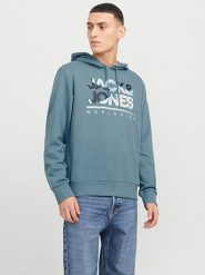 Jack & Jones Bluza w kolorze niebieskim rozmiar: XXL. Niebieskie bluzy Jack & Jones, xxl, bez wzorów, z kapturem. Za 84.01 zł.