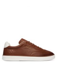 Tommy Hilfiger Sneakersy Th Lo Lux 1A2 Cognac FM0FM05870 Brązowy. Brązowe buty sportowe casual Tommy Hilfiger, bez wzorów, ze skóry, bez zapięcia. Za 479.99 zł.