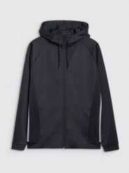 4F Bluza treningowa regular szybkoschnąca męska - czarna 3XL. Czarne bluzy 4F, m, bez wzorów, bez kaptura. Za 199.99 zł.