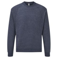 Klasyczna Bluza Raglanowa Unisex Dla Dorosłych. Niebieskie bluzy Fruit of the Loom, m, bez wzorów, bez kaptura. Za 79.99 zł.
