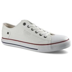 Białe Trampki Big Star Męskie Lekkie Półbuty. Białe eleganckie półbuty BIG STAR, bez wzorów, z jeansu, bez obcasa, bez zapięcia. Za 95.00 zł.