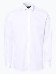 Finshley & Harding Koszula z wywijanymi mankietami Mężczyźni Slim Fit Bawełna biały kołnierz łamany, 38. Białe koszule Finshley & Harding, m, bez wzorów, z bawełny, bez kołnierzyka, bez ramiączek. Za 279.95 zł.