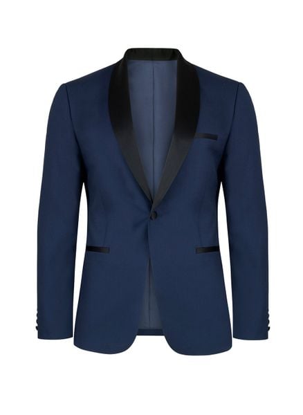 Marynarka smokingowa ULSTER PPLM9-3S-005-N. Niebieskie garnitury Pako Lorente, s, bez wzorów. Za 399.99 zł.