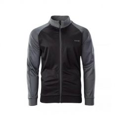 Bluza sportowa męska Hi-Tec Delian. Czarne bluzy bez kaptura Hi-tec, m, bez wzorów, z materiału, bez kaptura. Za 166.95 zł.