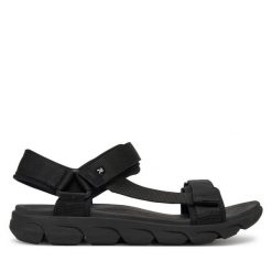 Sandały Rieker. Czarne sandały Rieker, bez zapięcia. Za 349.99 zł.
