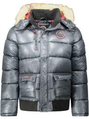 Geographical Norway Kurtka zimowa "Bugs" w kolorze srebrnym rozmiar: XXL. Szare kurtki Geographical Norway, na zimę, xxl, bez wzorów, bez kaptura. Za 353.27 zł.